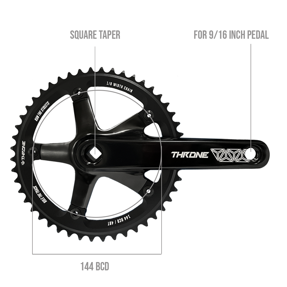 Square taper best sale track crankset