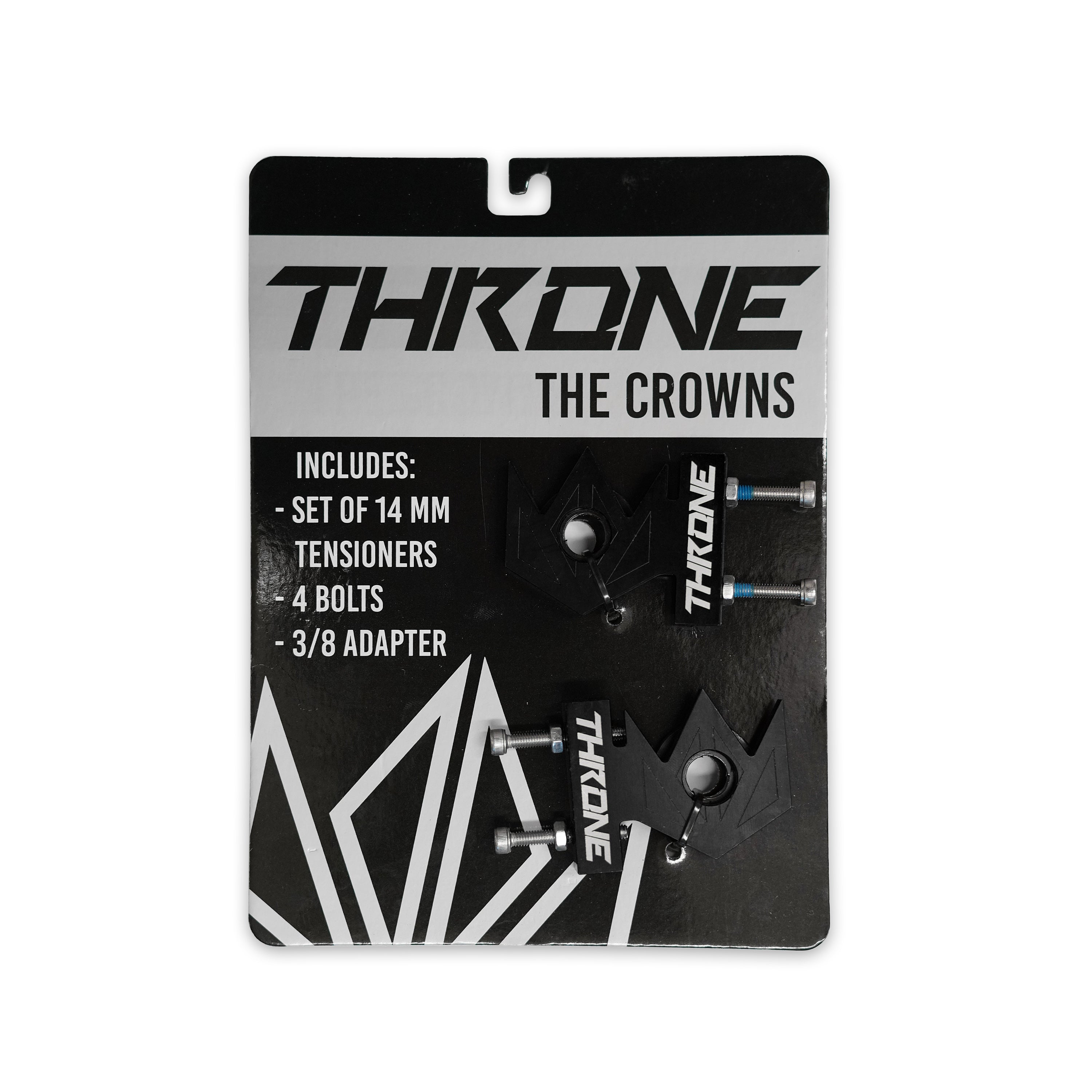 Throne Crown Chain Tensioners - Pair Black