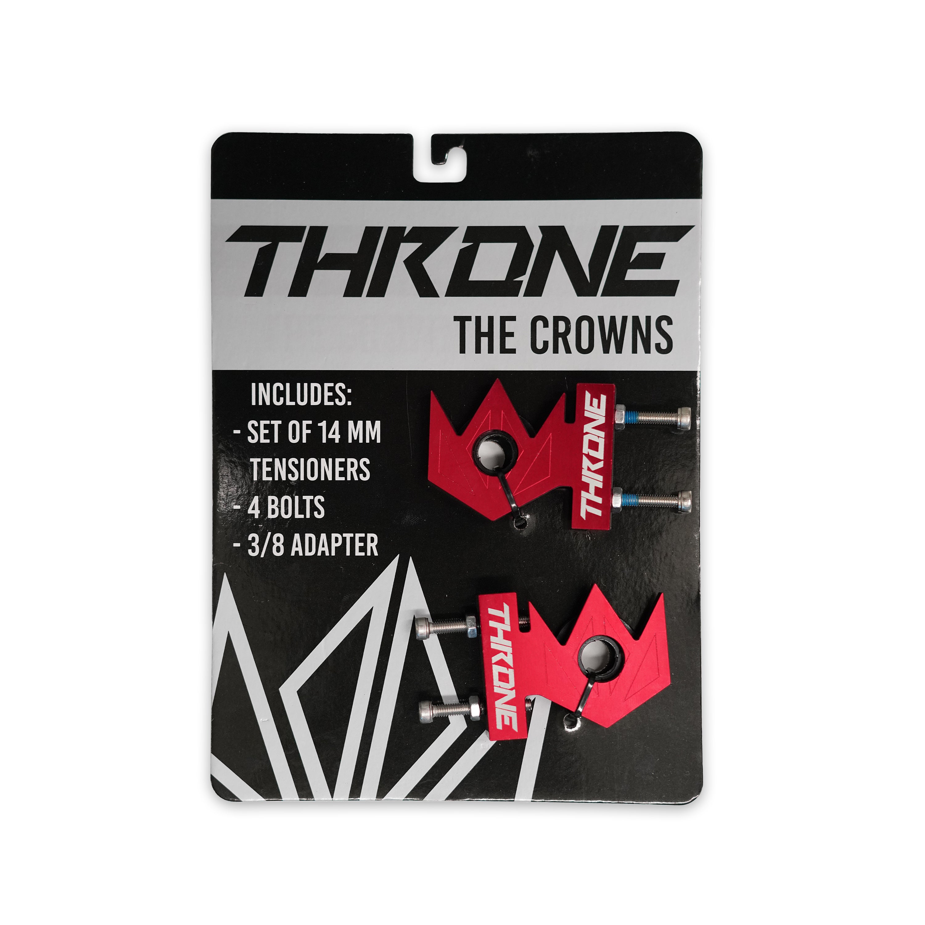Throne Crown Chain Tensioners - Pair Red