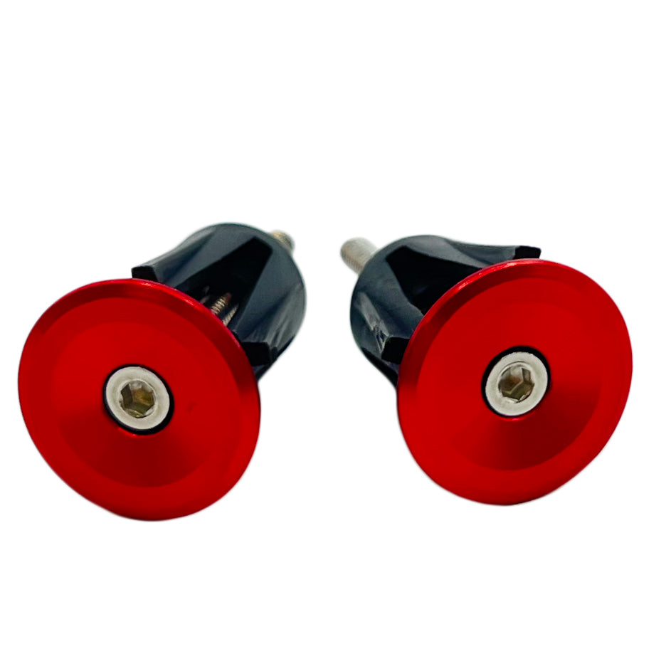 Reflective bar end store plugs