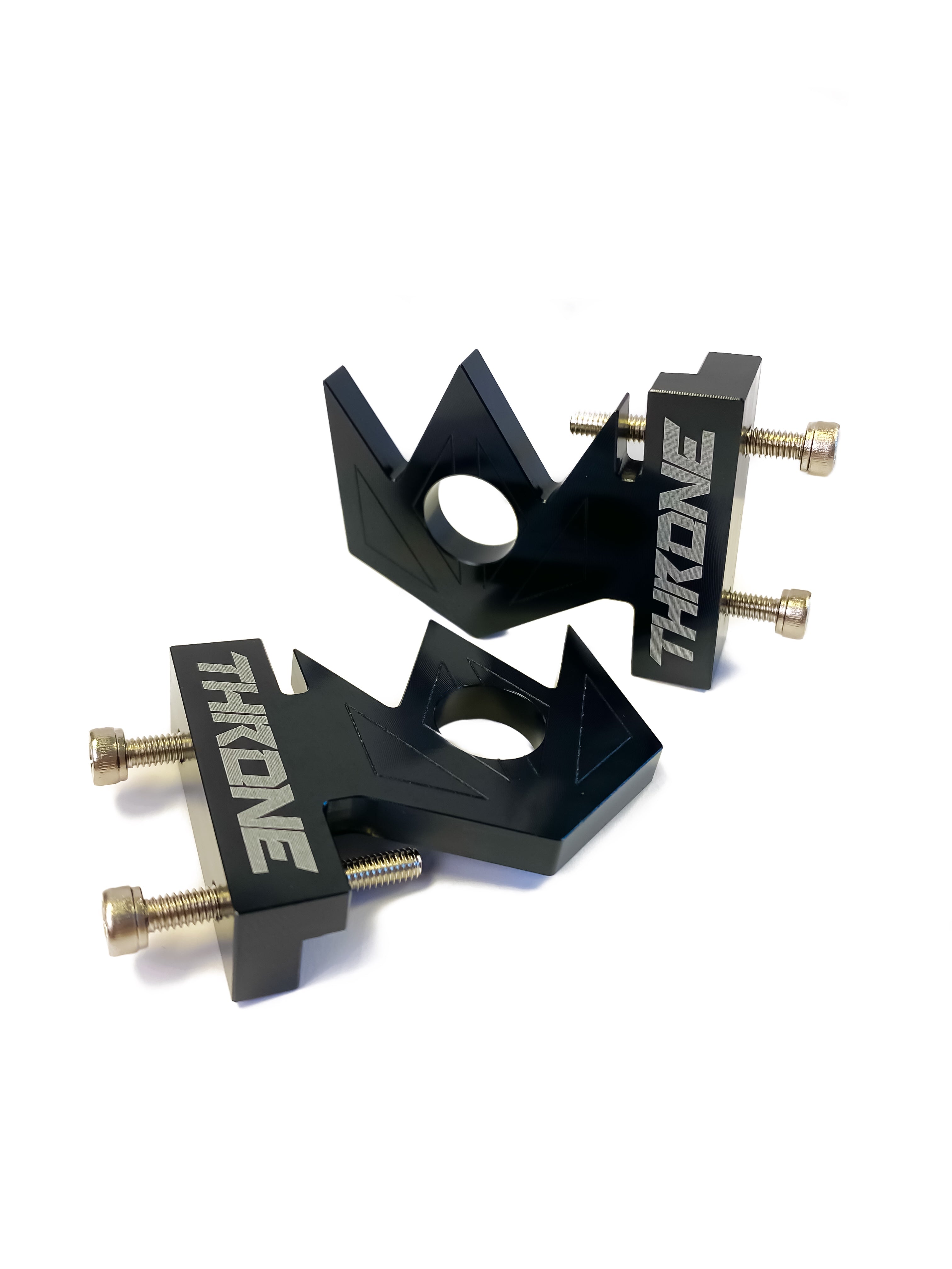 Throne Crown Chain Tensioners - Pair Black